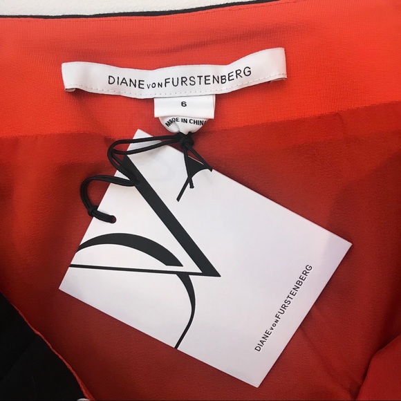 DVF Two Tone Layered Mini Skirt Sz 6 - Picture 2 of 4